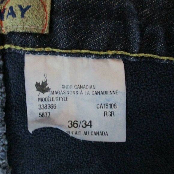 Hathaway Denim Fleece Lined Jeans Men's Size 36 x 34 Heavyweight Outdoor Pants - Picture 8 of 12